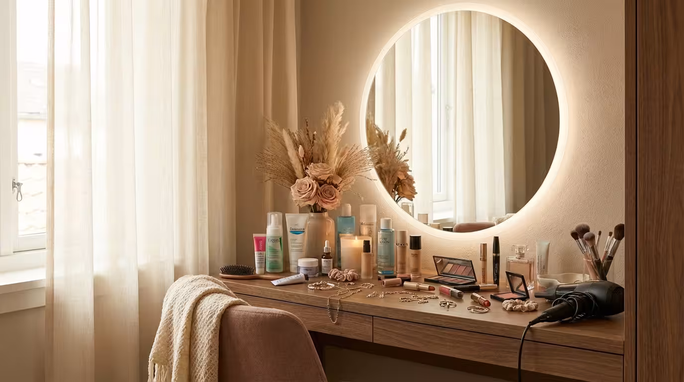 The Signature Vanity Set Taupe Color - Before